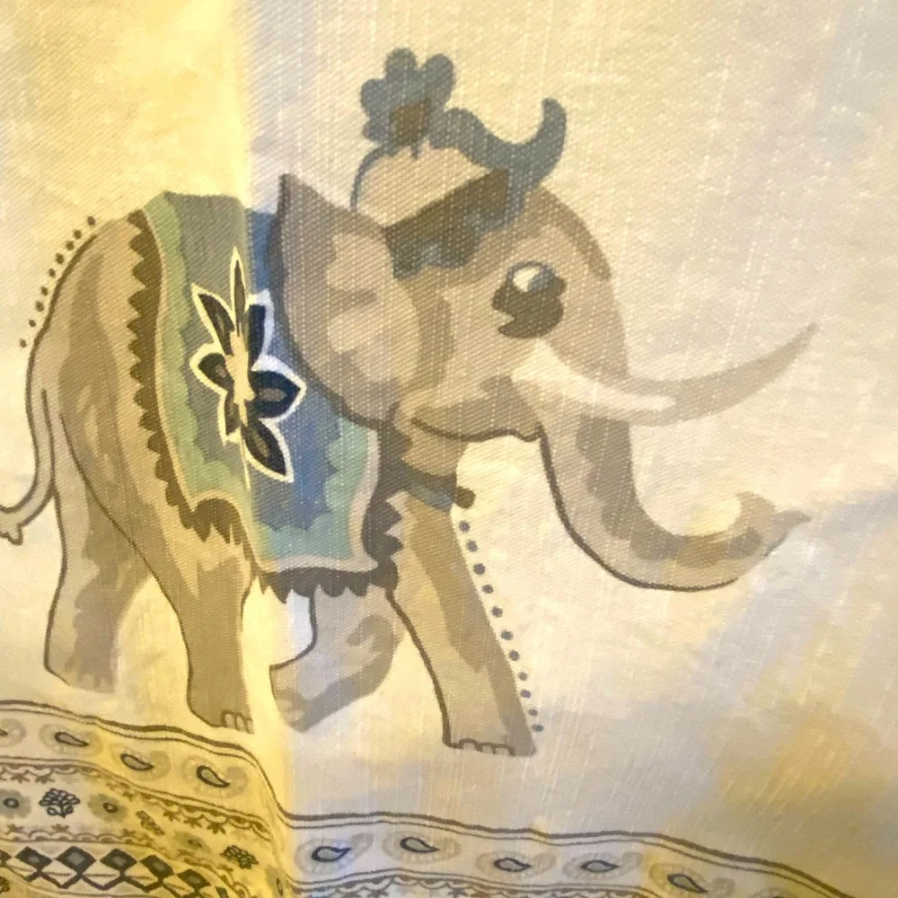 Elephant print shower curtain